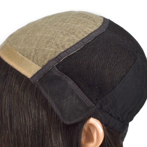 MD04 Medical Human Hair Wig Long Straight Human Hair Piece