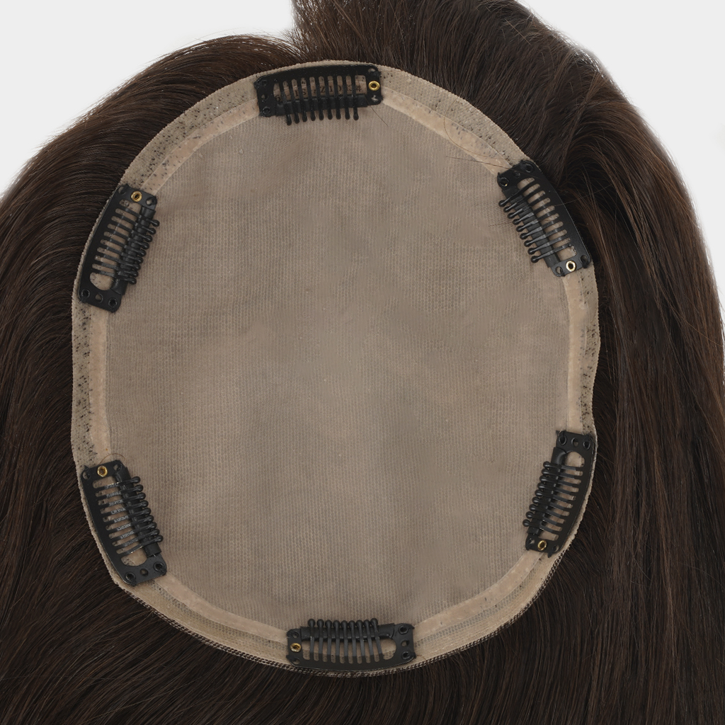LYRA ST6x7 Clip-in Silk Top Human Hair Topper for Women (10)