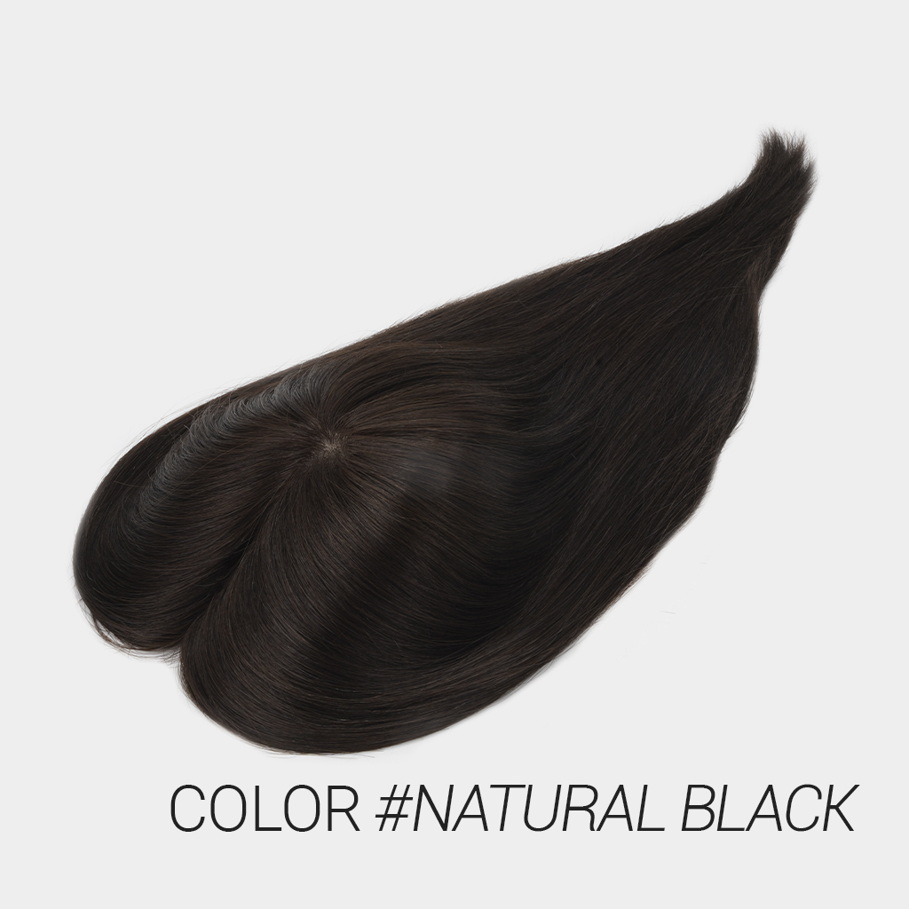 ST-2 Stock Silk Top Human Hair Topper With Remy Hair #NATURAL COLOR