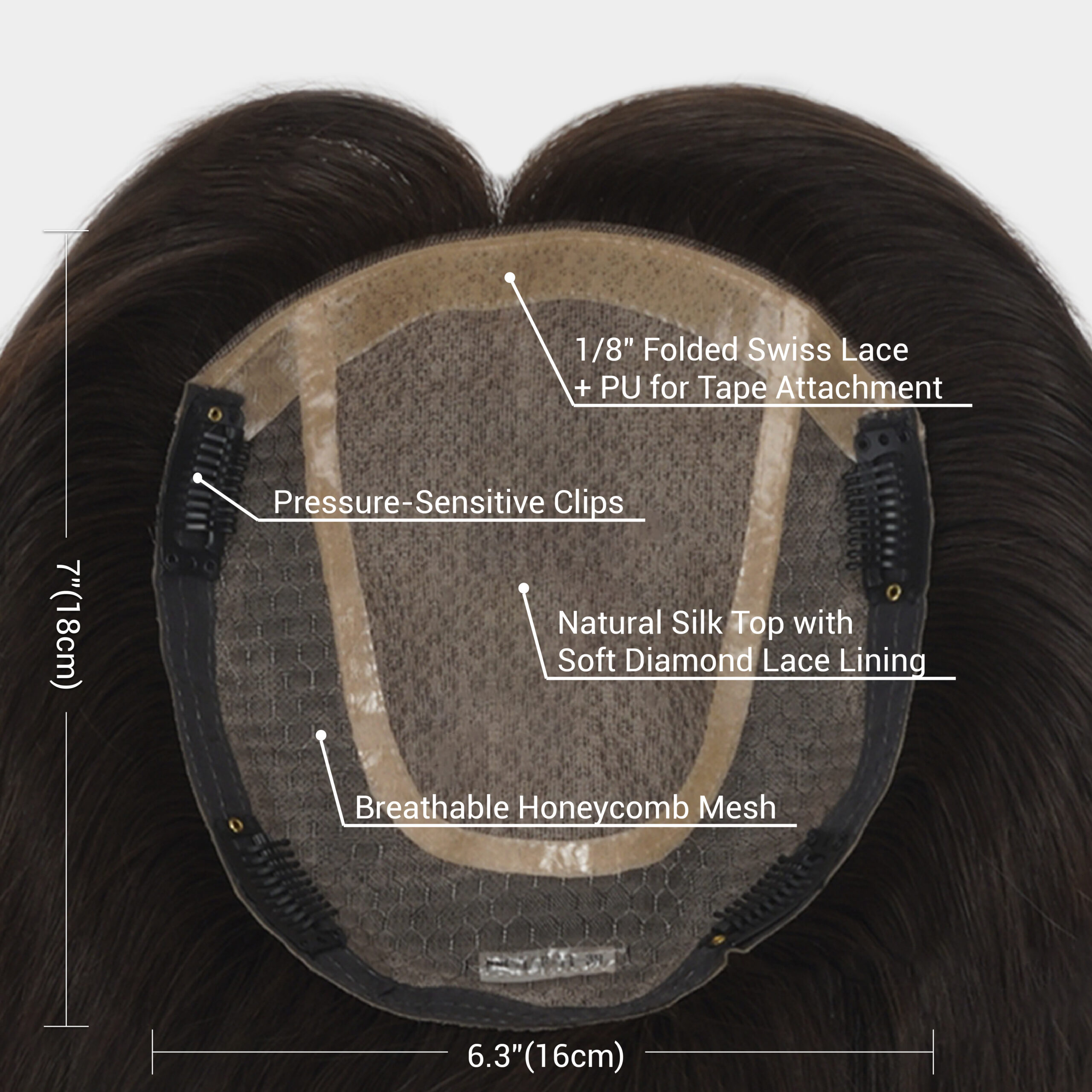 VERENA ST-2 Stock Silk Top Human Hair Topper With Remy Hair