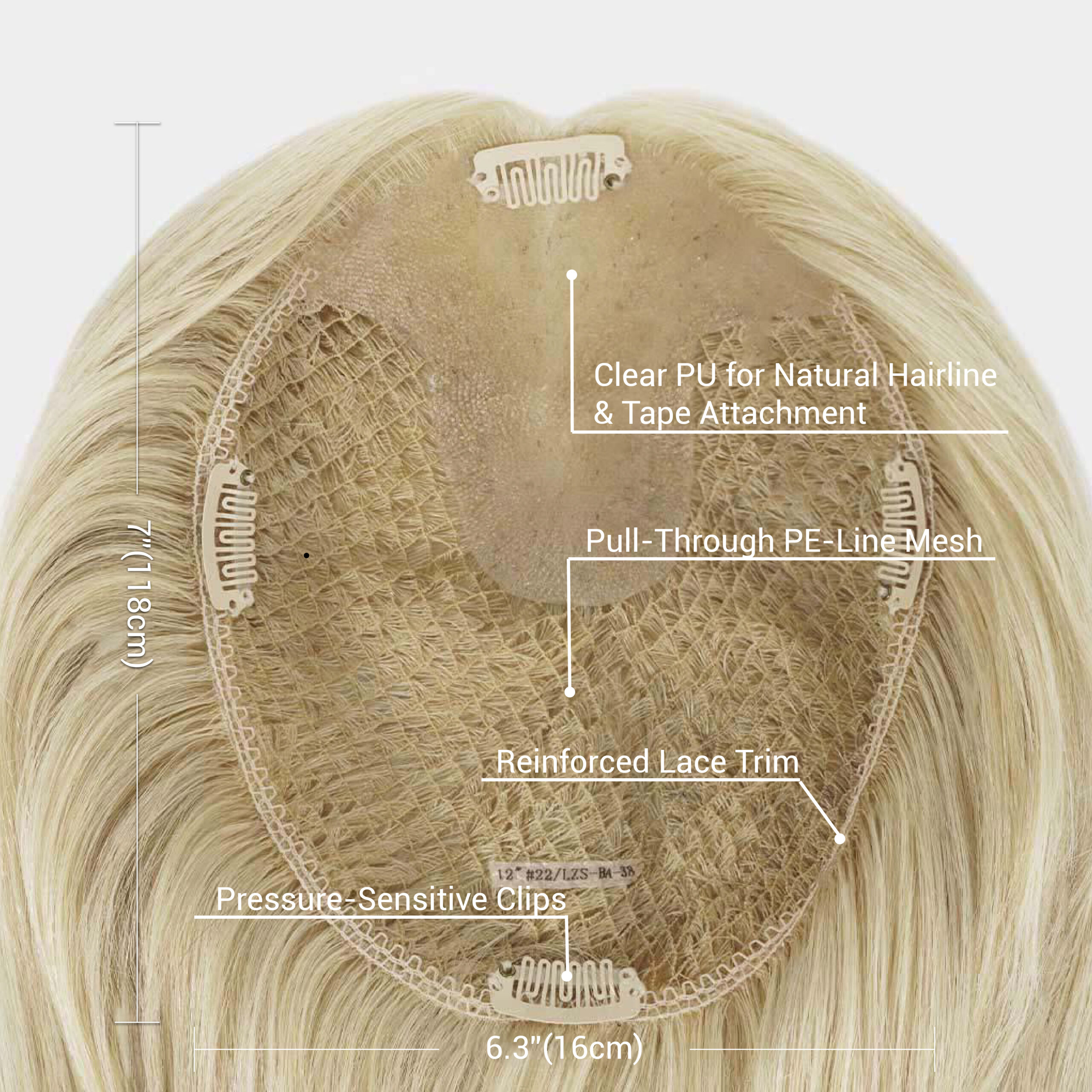 CECILY PES-2 Hair Integration System for Women with 100% Remy Hair