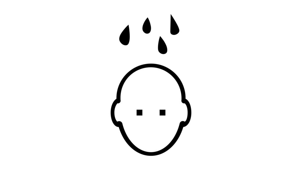 water drips over a head meaning cleaning