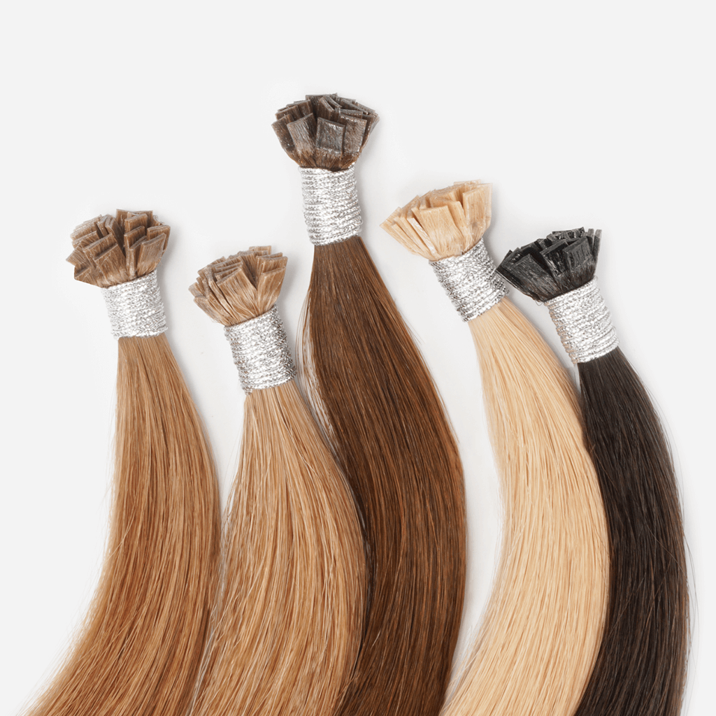 flat tip hair extensions keratin bond extensions in five shades
