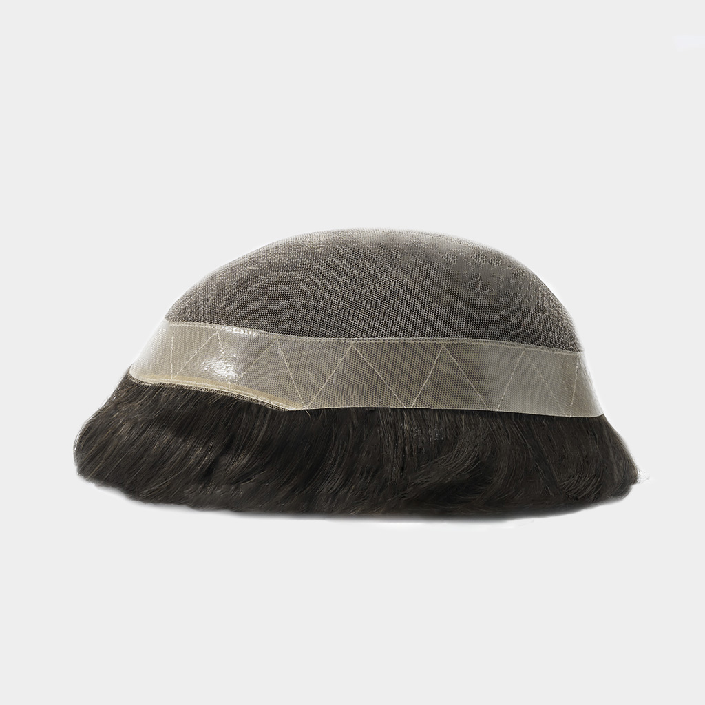 D7-5 Men's Lace Toupee With NPU Perimeter in Stock Wholesale from NEWTIMESHAIR
