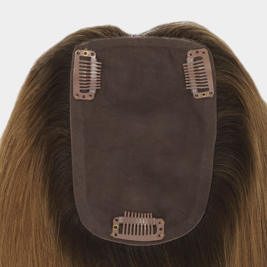 FST9x14 Full Cuticle Remy Hair Topper With Mono Base