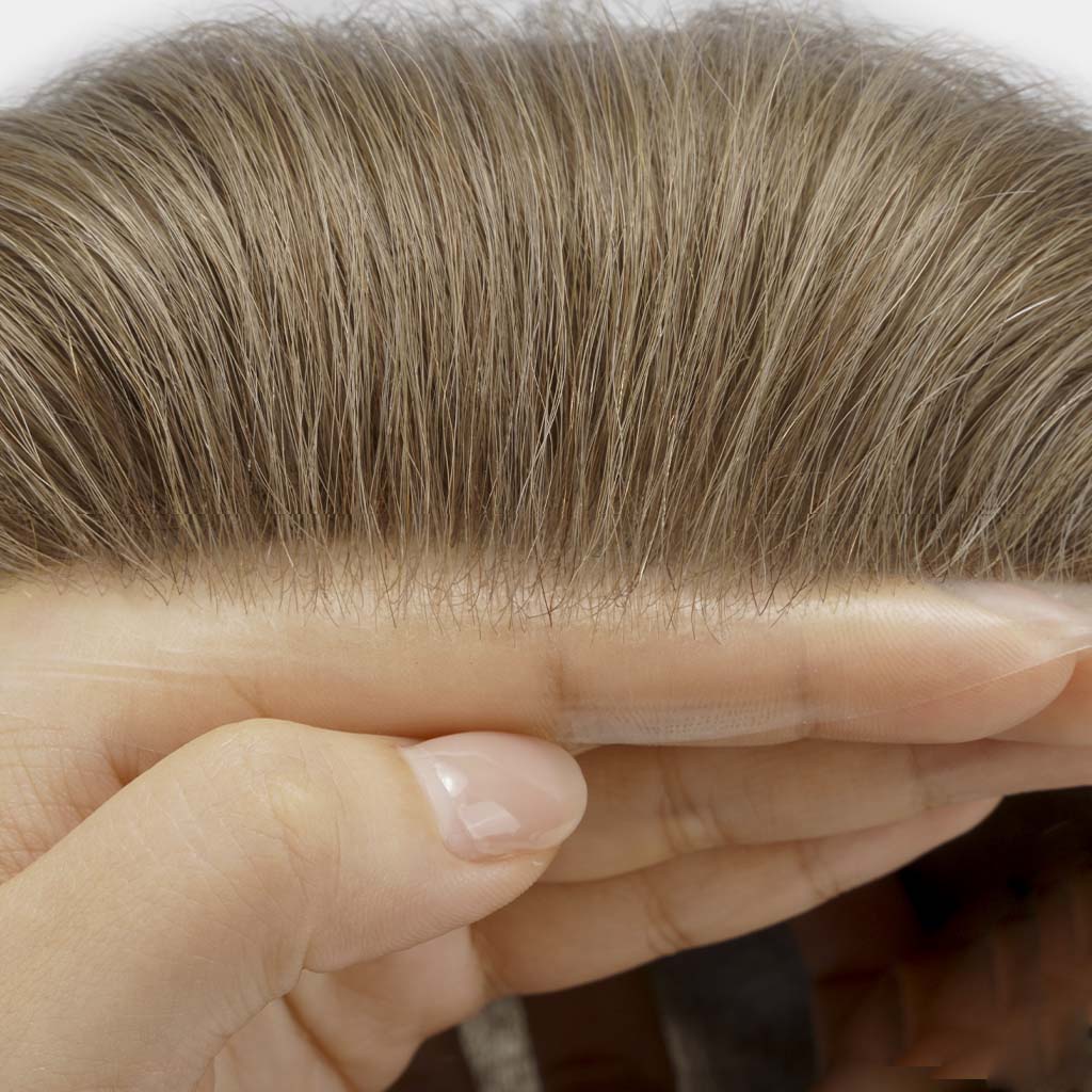 HS1 Thin Skin Men's Hair Systems 0.08 mm Transparent Poly Skin from newtimeshair (6)