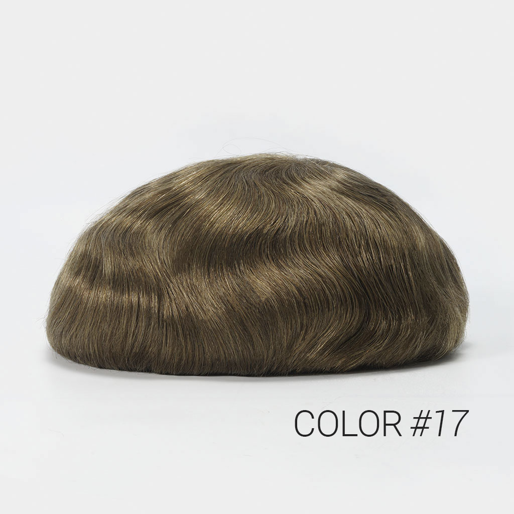 HS25-V0.03mm Ultra Thin Skin Men's Hair Systems With V-looped Human Hair (1)