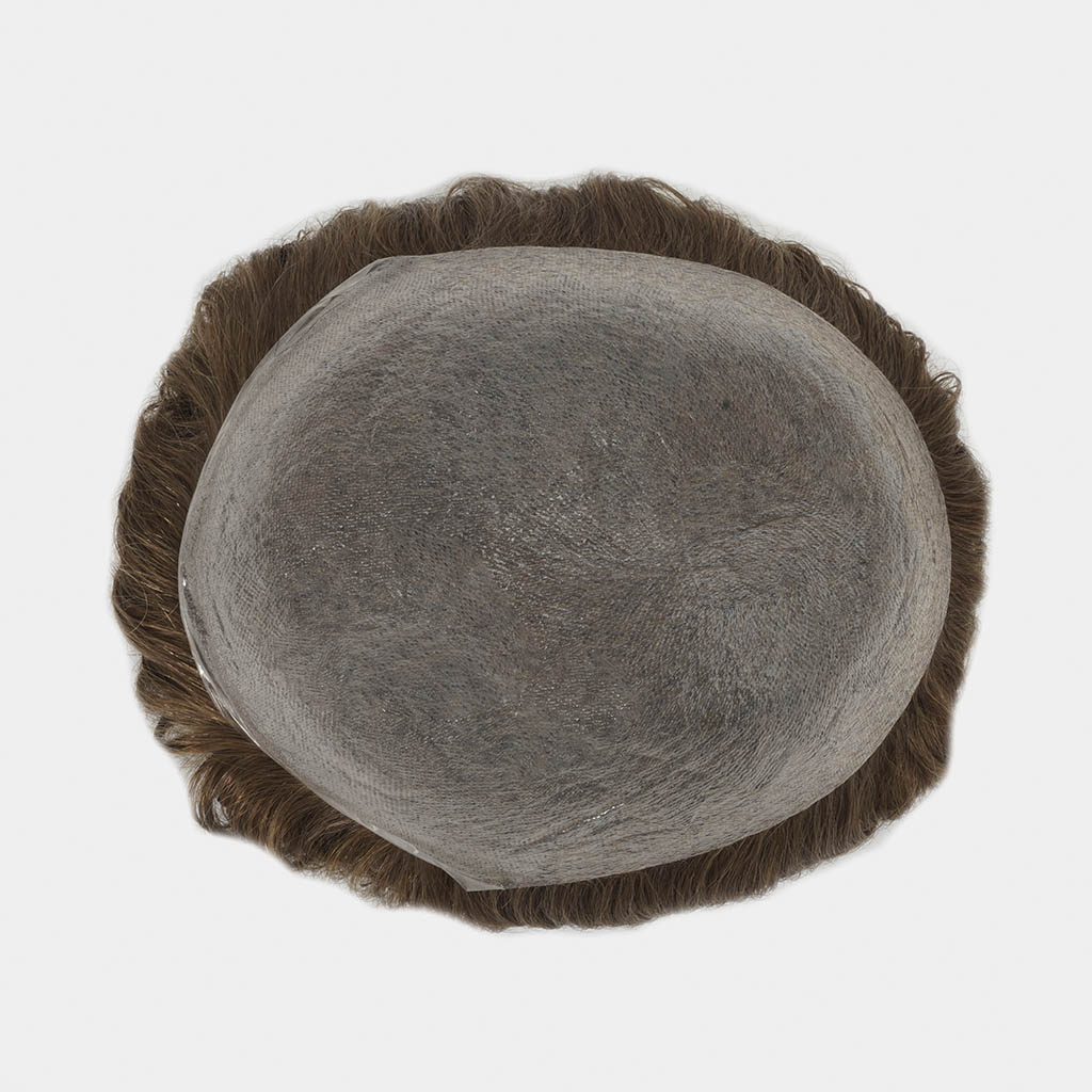 HS25-V0.03mm Ultra Thin Skin Men's Hair Systems With V-looped Human Hair Color 17from newtimeshair