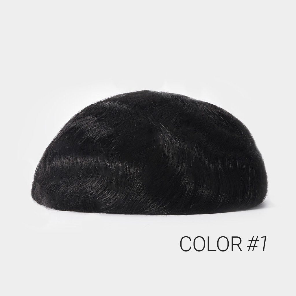 HS27P Fine Mono Hairpiece With Skin Gauze Perimeter and Lace Front (2)