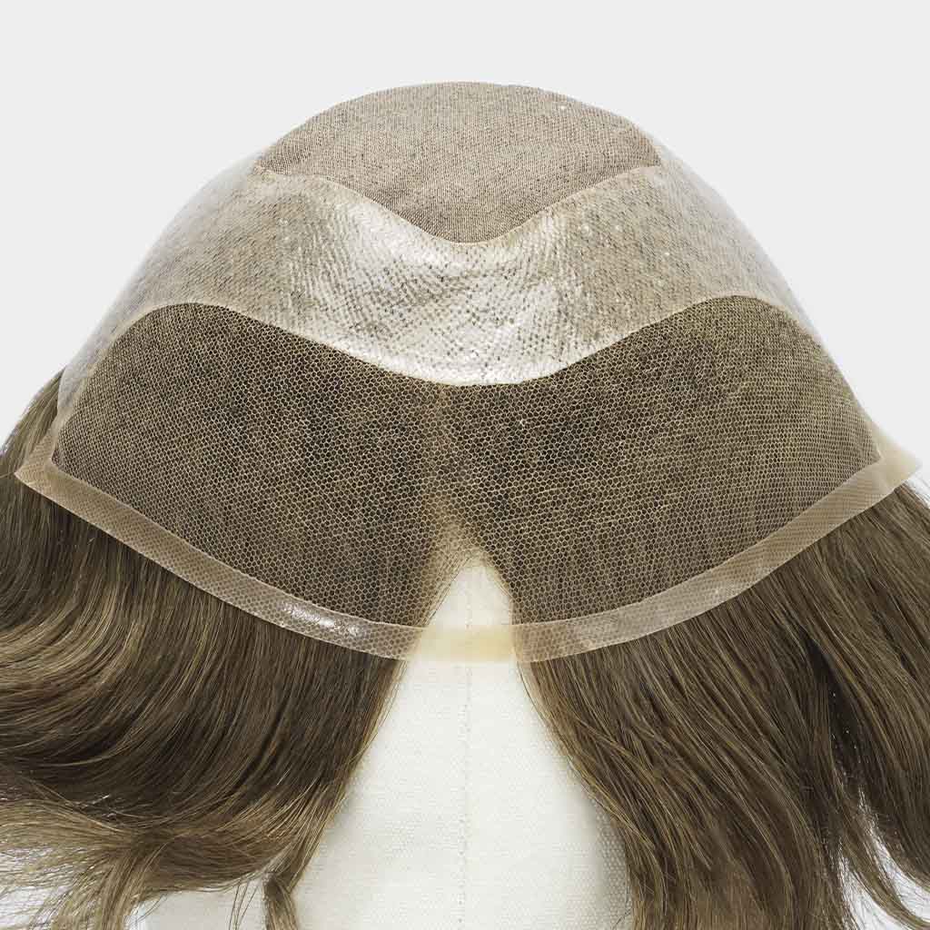 HS27PW Women's Fine Mono Hairpiece With Skin and Lace