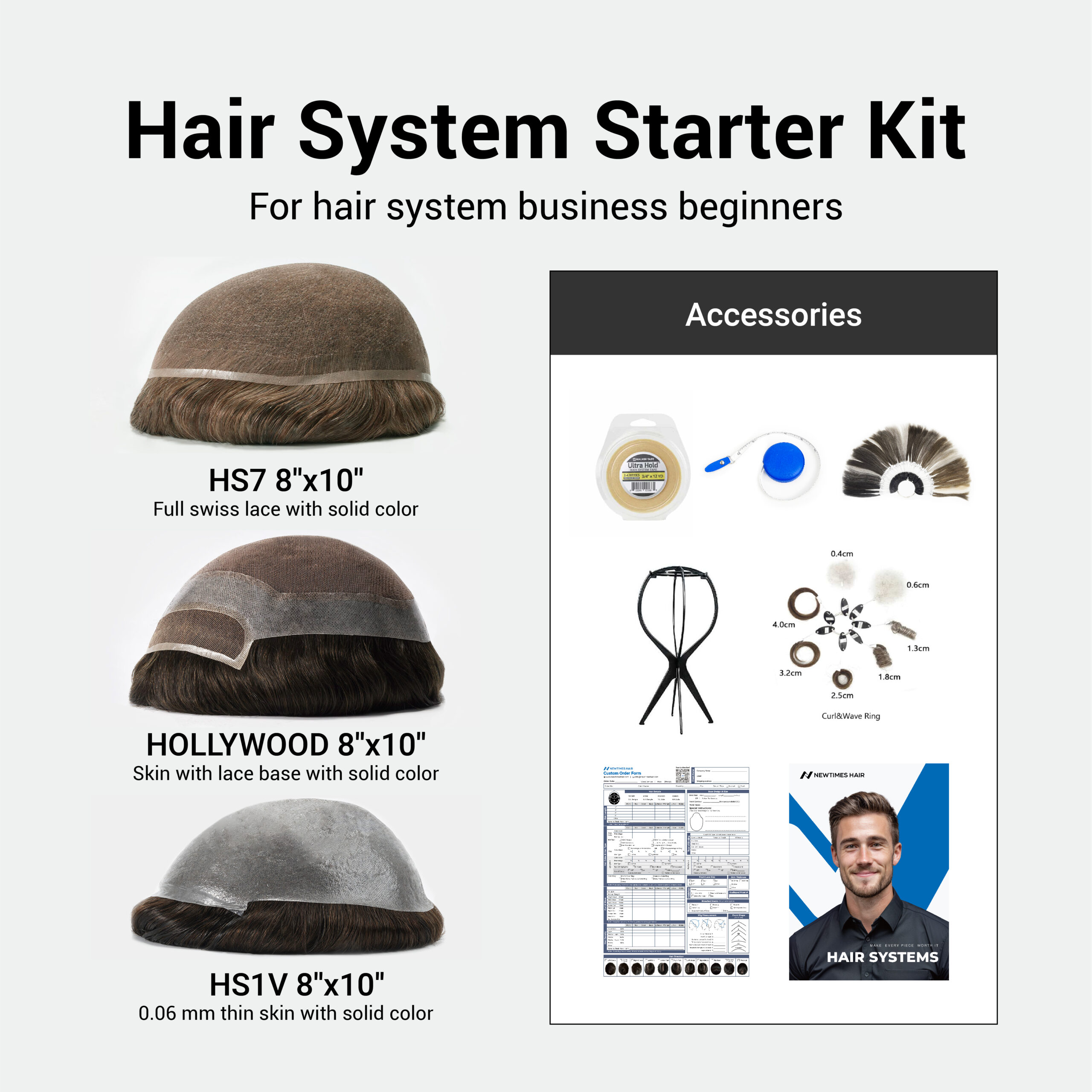 Hair System Starter Kit For hair system business beginners from newtimeshair (3)
