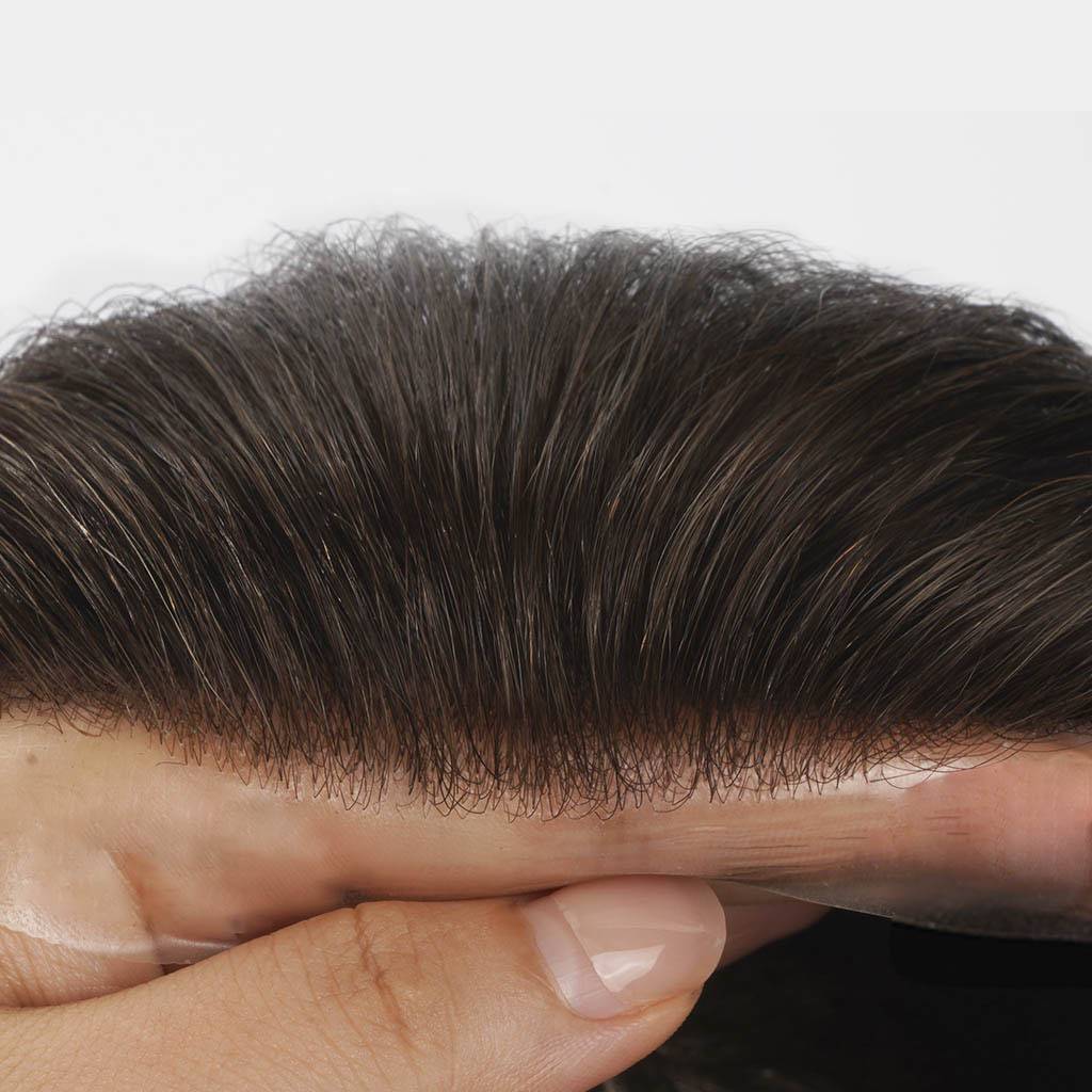 INS Thin Skin Hair Piece for Men Wholesale Injected PU Skin Base color3 from newtimeshair
