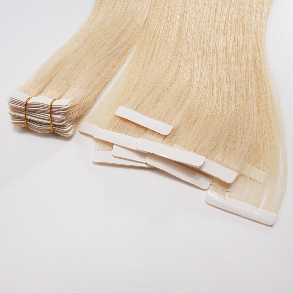 Injection Tape-In Hair Extensions in Remy Human Hair Blonde Color (4)