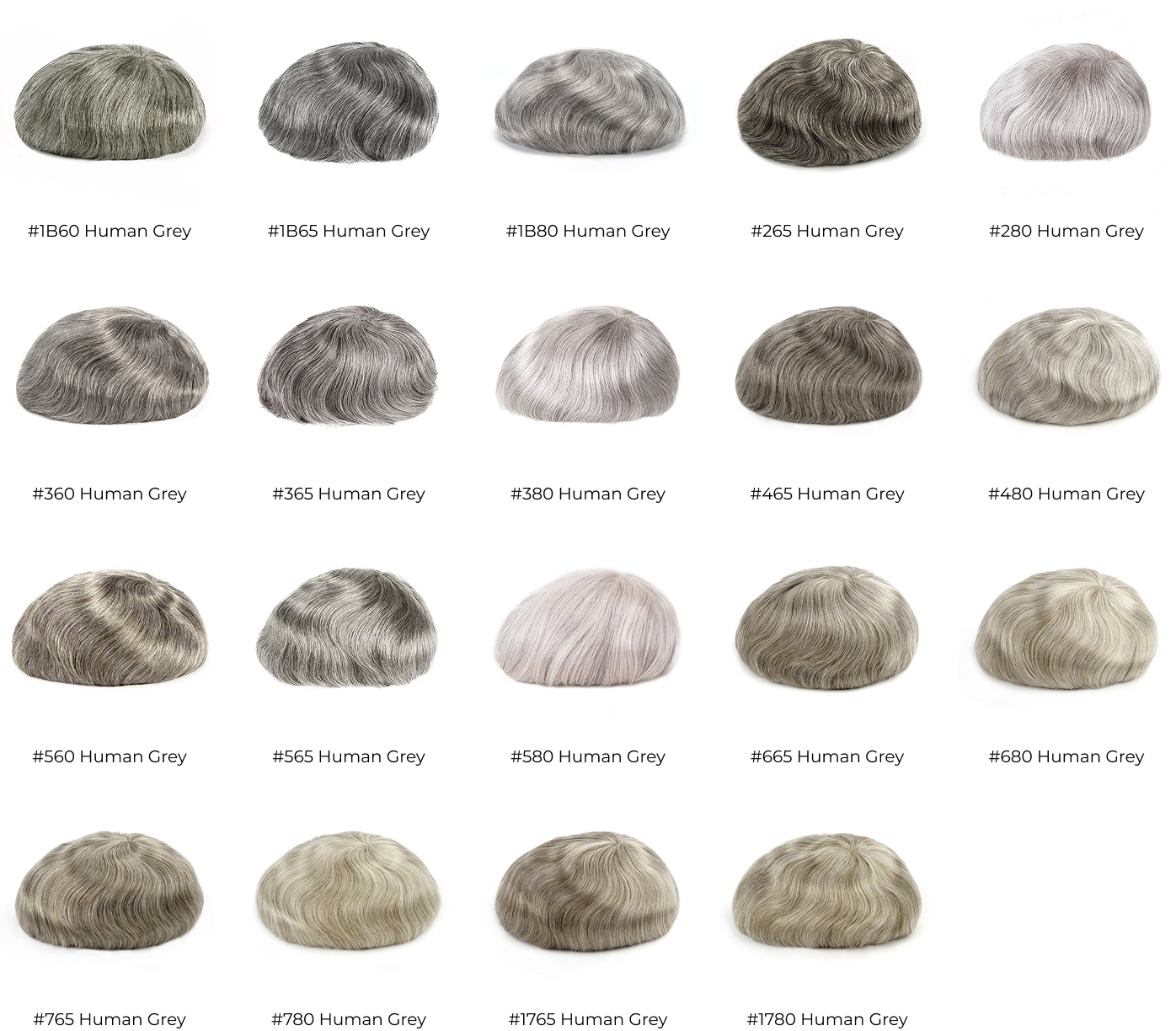 Silver Grey Hair Color Charts for Reference Decoding Wig Colors main image 3
