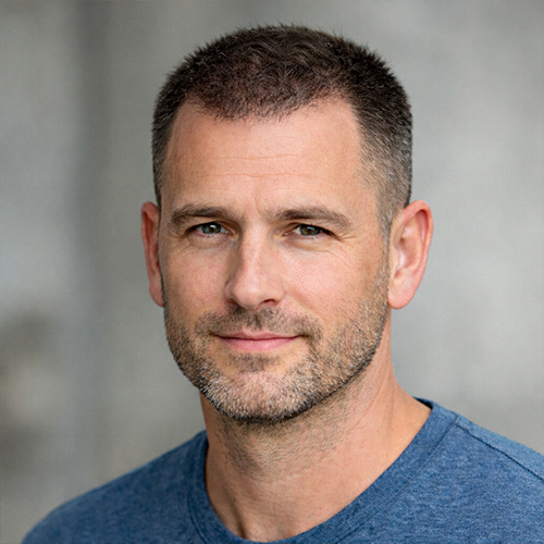 a man with a crew cut