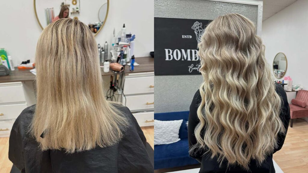 human hair wig before and after