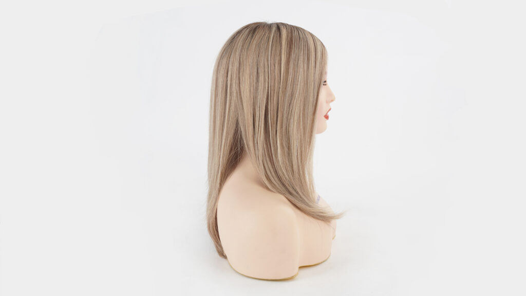 Heather wig on a mannequin