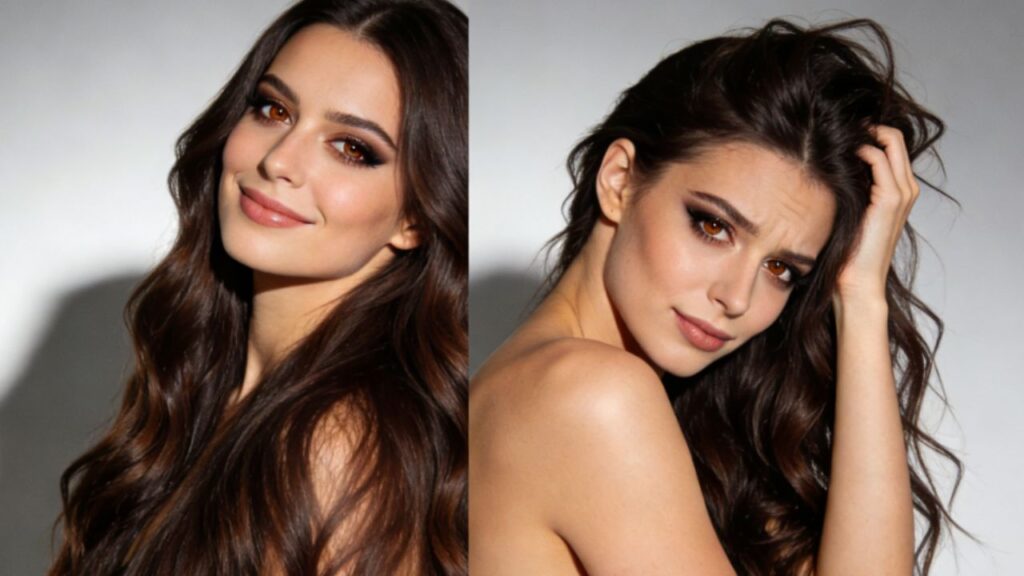 human hair wigs for sensitive scalps - a female wearing a normal wig and a good wig comparison