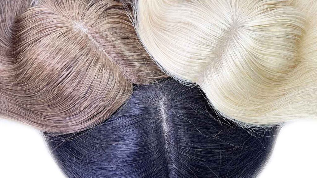 Three wigs put together demonstraing how to choose the best method for short-term storage