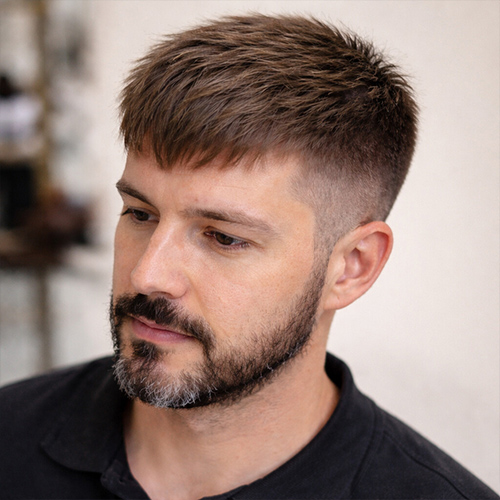 French crop on a hair system