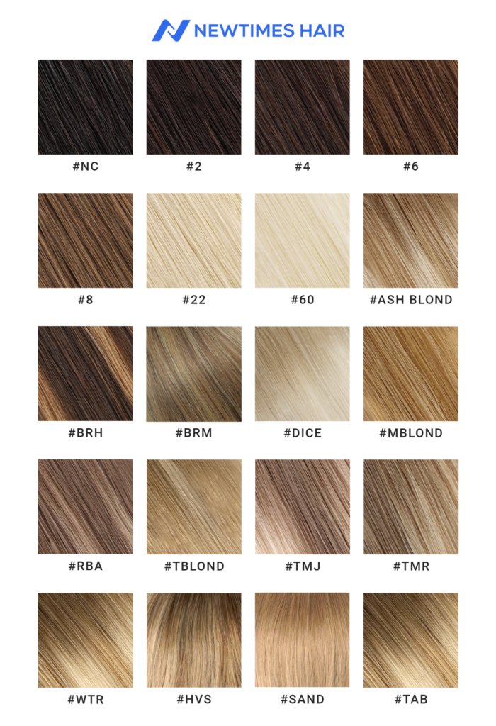 Mongolian hair series’ colors