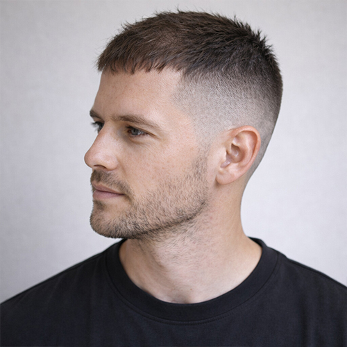 a man with Textured French Crop