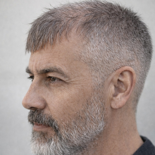 man with angular fringe