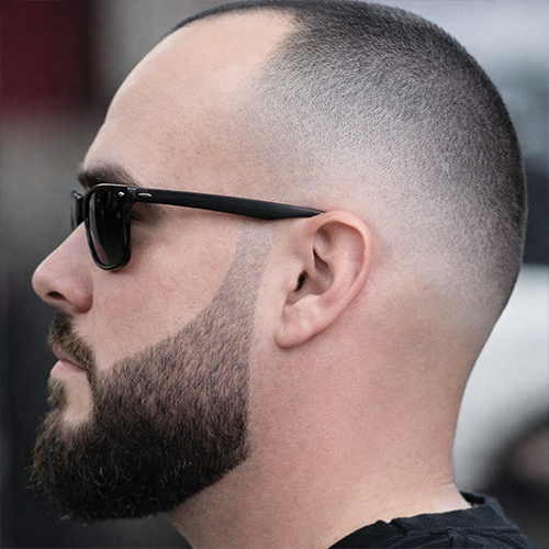 a guy with Bald fade 