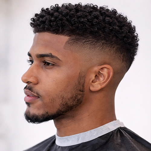 curled crop for receding hairline