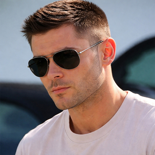a guy with longer crew cut