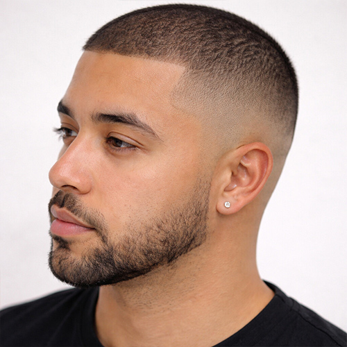 man with mid fade buzz