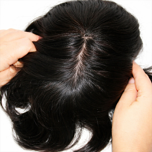 a silk top hair system ideal for a side part