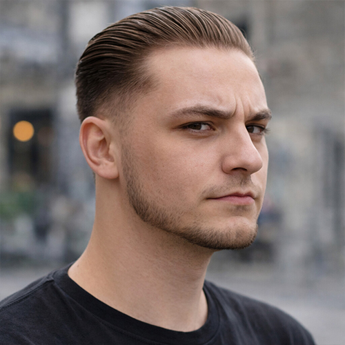 slicked back haircut for receding hairlines