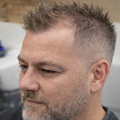 older man with a textured Faux Hwek