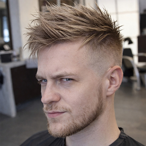 undercut with spikes for receding hairline