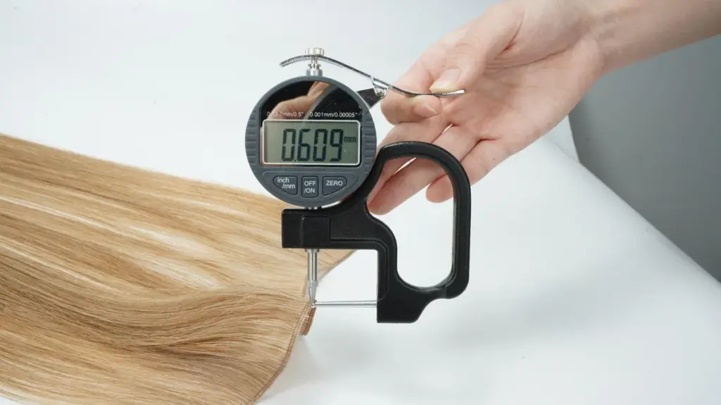 Thin Genius Weft Remy human hair extension quality check