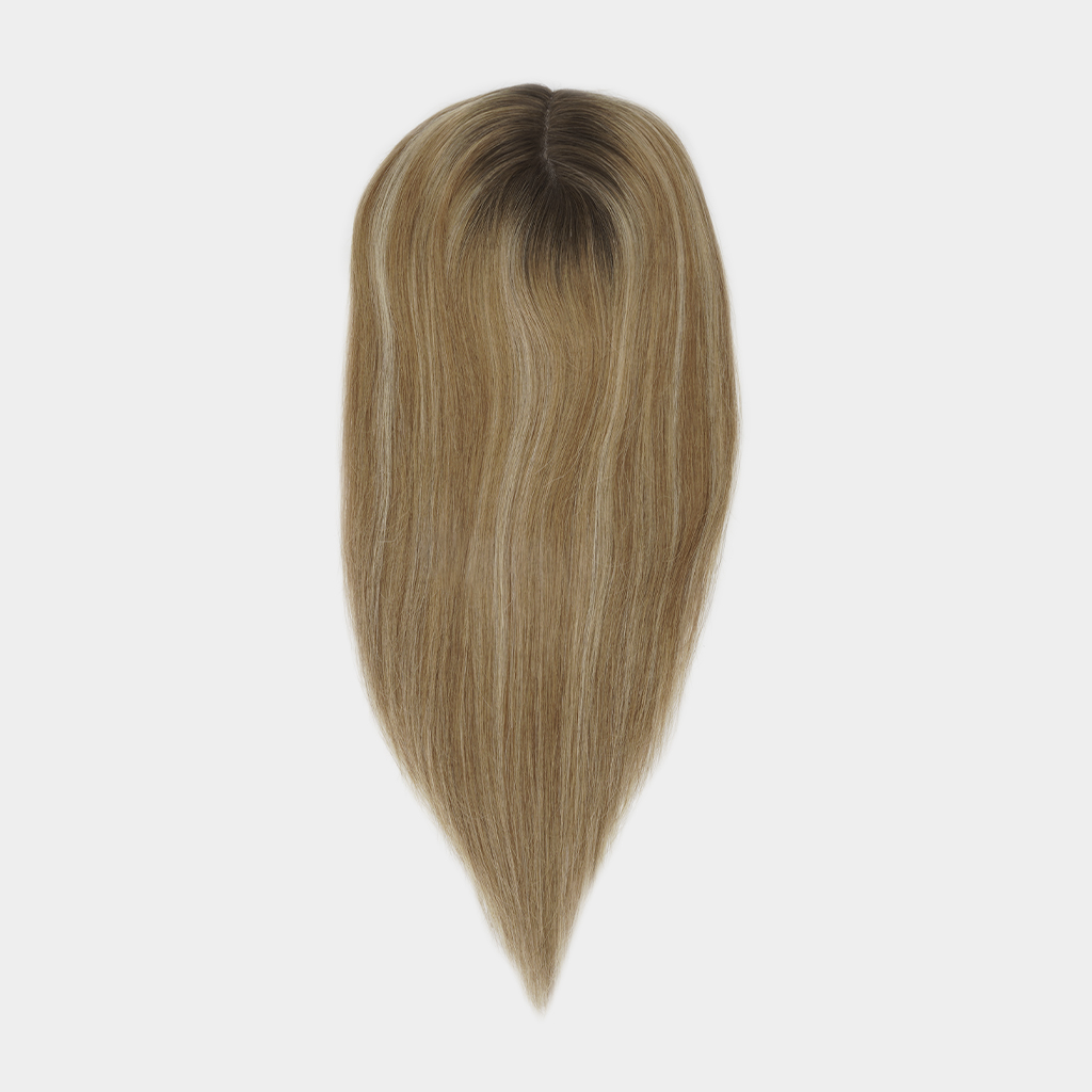 Chloe MT5x6 Remy human hair topper in natural straight texture