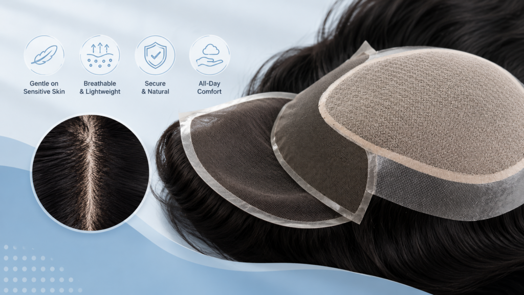 some of the best hair system bases for sensitive scalps