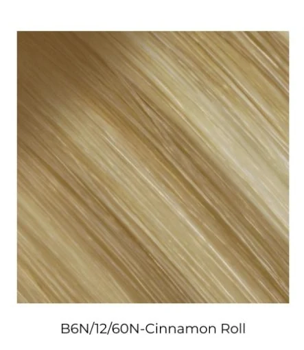 Cinnamon Roll warm golden bronde balayage hair extension shade in B6N/12/60N by NEW TIMES HAIR.