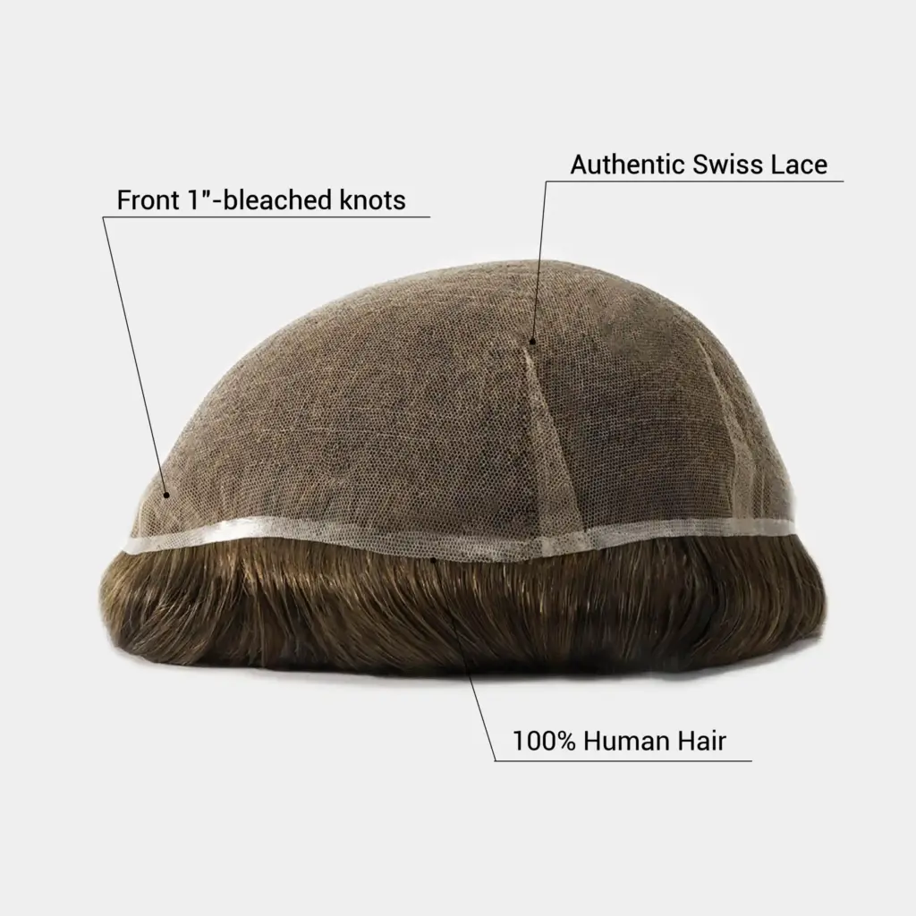 Base material specification of SUNNY- Full Swiss Lace Hair System Wholesale